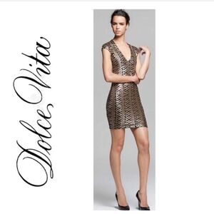 ✨Dolce Vita Dionna Tribal Sequins Dress in Black/Gold Size M